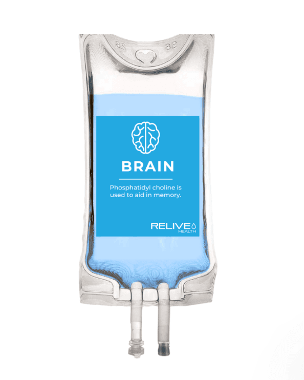 Brain IV drip bag at Relive Health Stuart
