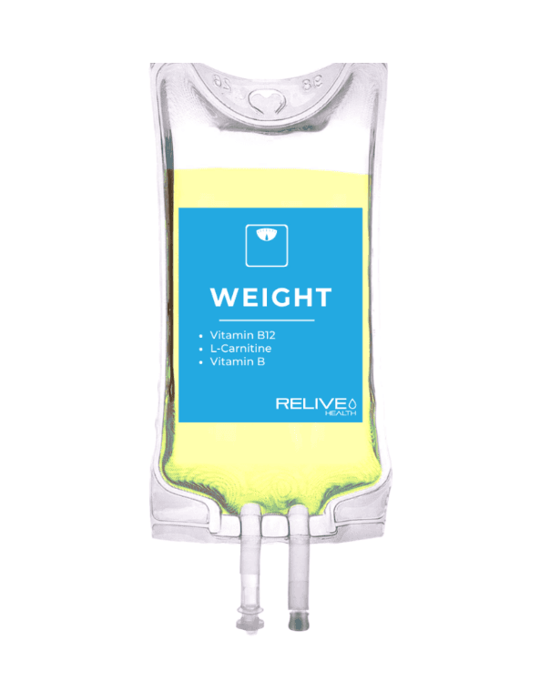 Weight IV drip bag at Relive Health Stuart