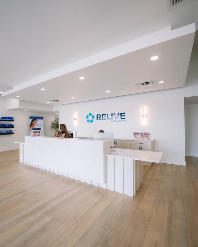 The Relive Health Stuart reception and lobby