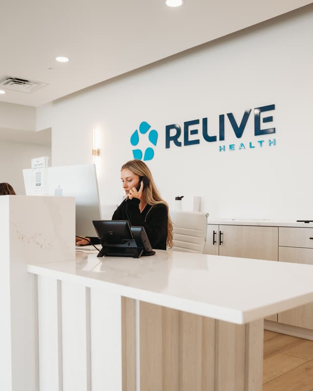 The Relive Health Stuart front desk