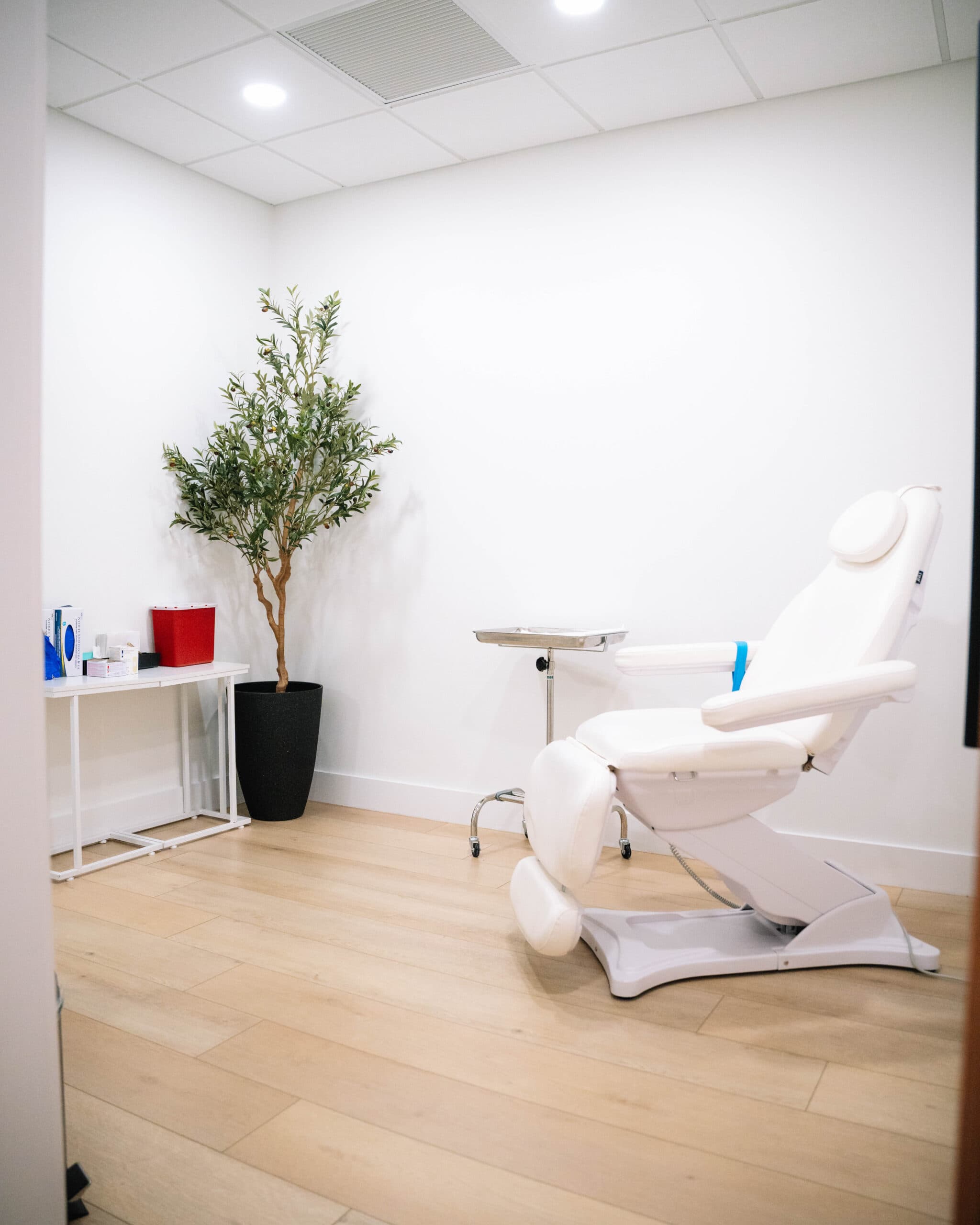 A calm private treatment room
