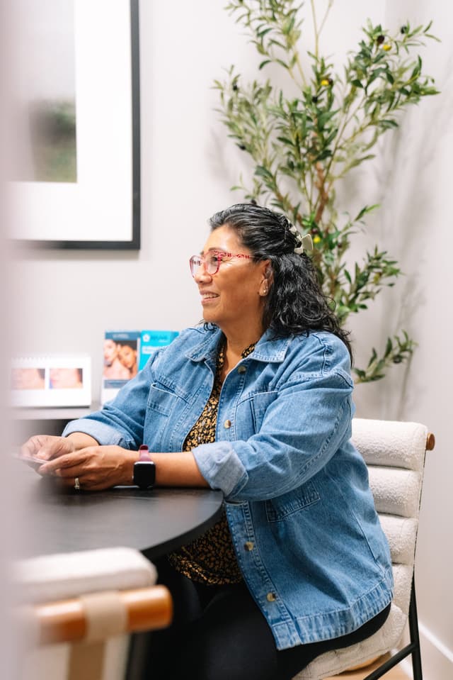 A smiling Relive Health patient at the Stuart clinic