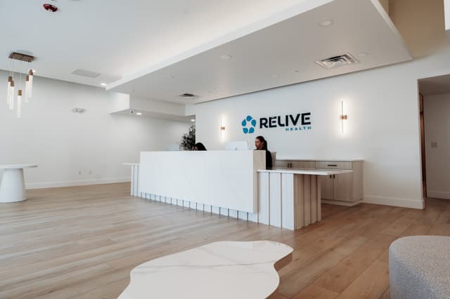 The Relive Health reception and lobby